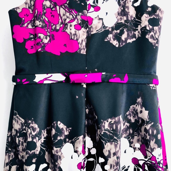 Tahari Malia Dress Sheath Floral Print Magenta 6 - Picture 10 of 16